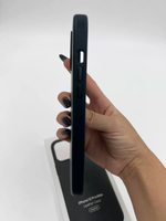 Кожаный чехол Leather Case iPhone 12 Pro Max, Seguoila Green Темно-Зеленый