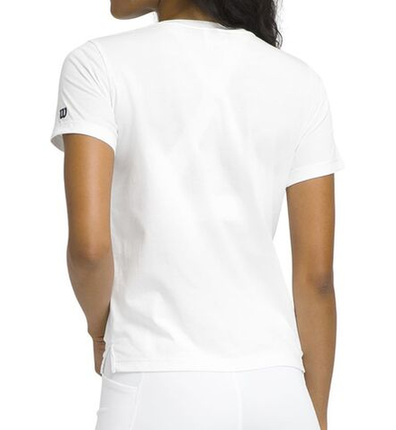 Женская теннисная футболка Wilson Team Graphic - bright white