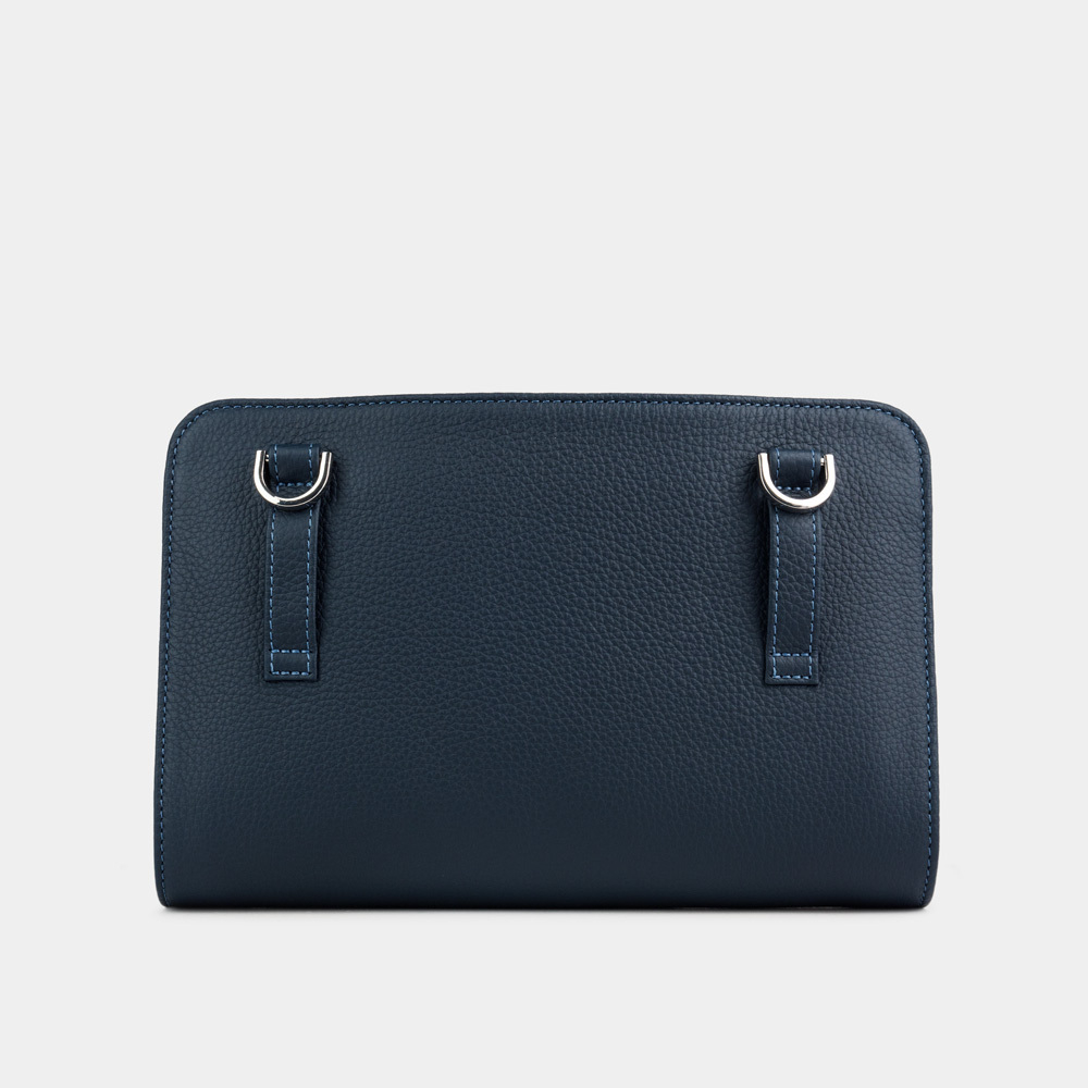 Сумка Emilie из кожи теленка, синего цвета