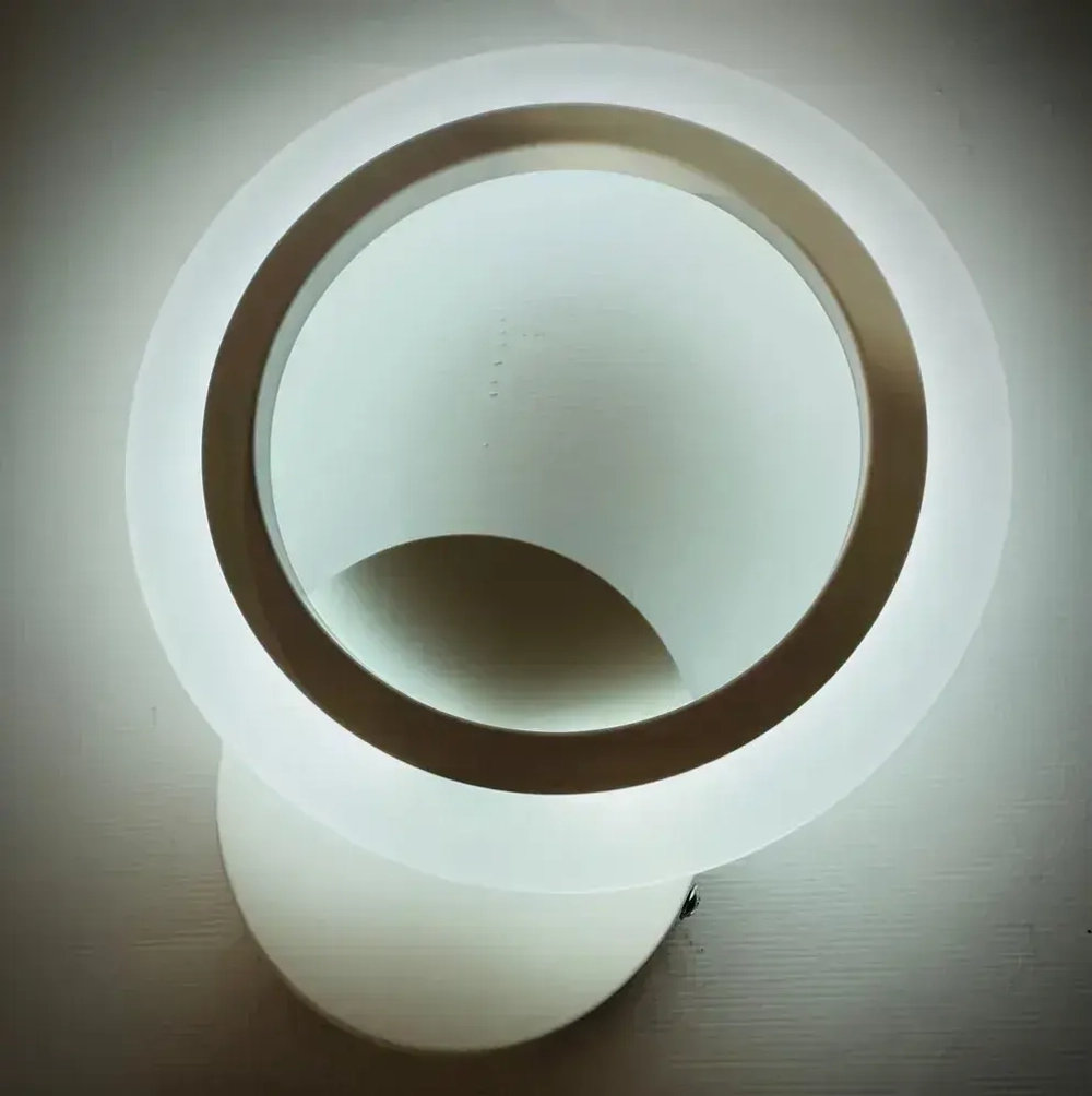 Бра, настенный светодиодный светильник белый, круглый 8449/1 WH, 14Вт 3кв.м. 1601