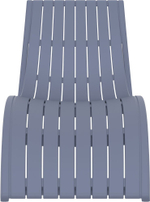 Шезлонг-лежак пластиковый, Siesta Contract Slim, темно-серый