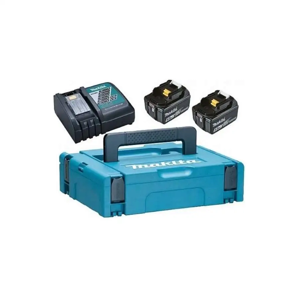 Два аккумулятора BL1850B и ЗУ DC18RC в кейсе MakPac Makita 198311-6