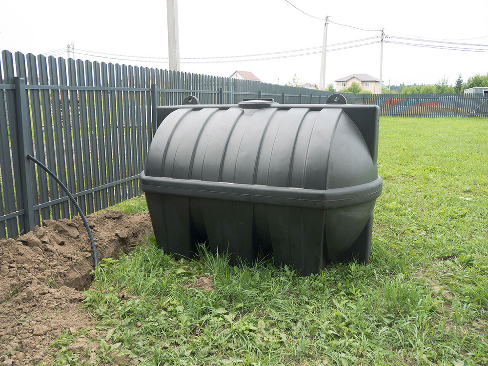 Горизонтальная цилиндрическая ёмкость Евролос ГЦЕ 3000 горизонтальная (2250x1550x1540см;80кг;Синий) - арт.456165