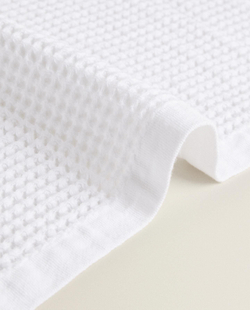 Zara Home - Хлопковое вафельное банное полотенце, белый, 50х90 см