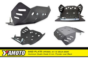 Skid Plate for Honda CRF250L-M (2012-2020). Aluminium, 5mm. V2.5 Black