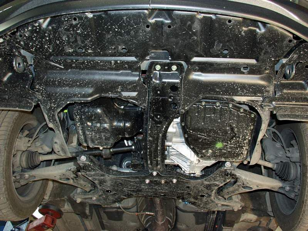 Защита картера двигателя, КПП (2 мм, сталь) для Toyota Corolla 2000-2007 (V = 1.4; 1.5; 1.6; 1.4d; 2.0d 2WD) Sheriff.24.0648