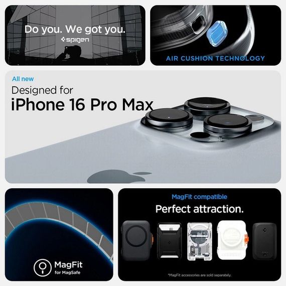 Чехол Spigen Ultra Hybrid для iPhone 16 Pro Max (ACS08381) Zero One Natural Titanium