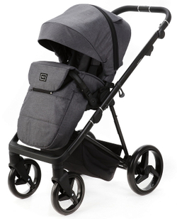 Детская коляска Adamex Quantum 2 в 1 Q-TK66 (Т.СЕРЫЙ)