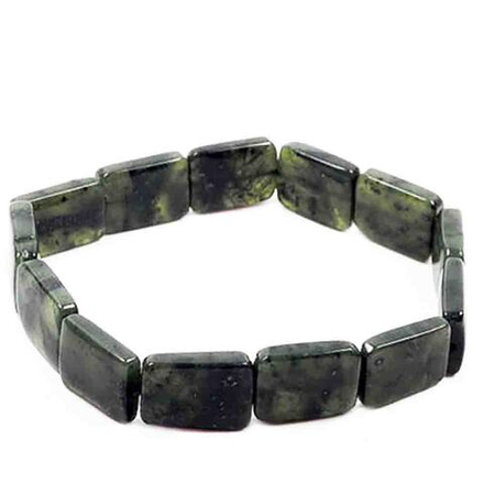 Браслет "Багет 15" нефрит темный