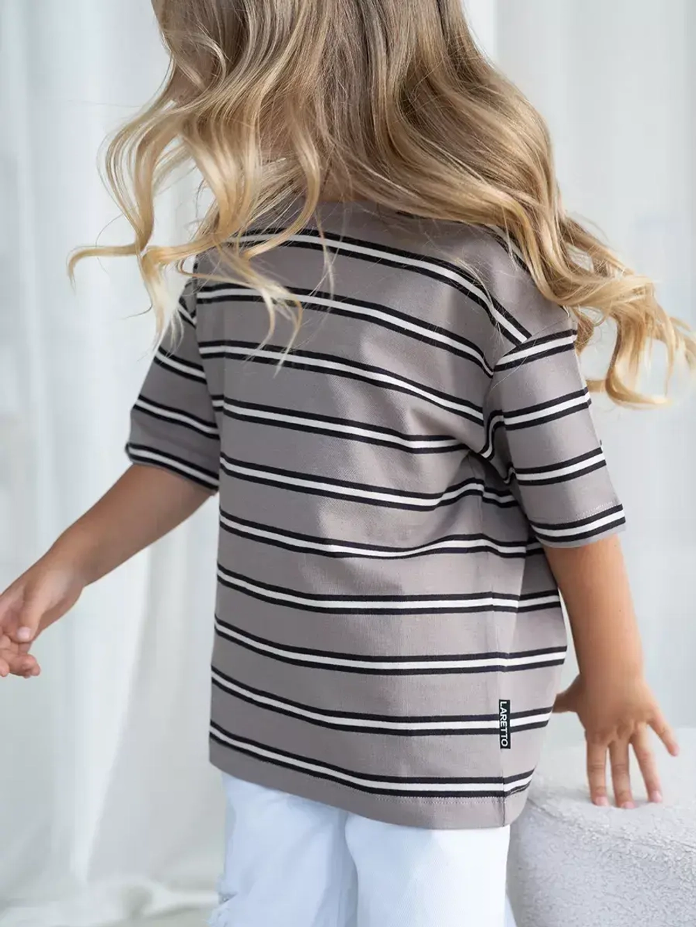Футболка для девочки в полоску y2k