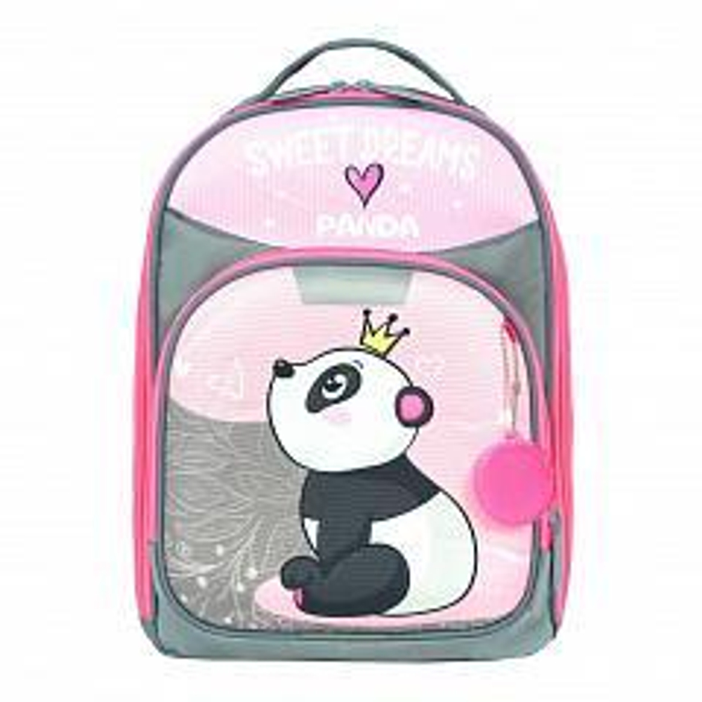 Ранец Джерри 8 с ортопед. спинкой и мешком д/обуви "Панда" 38*27*20 см (Luris)