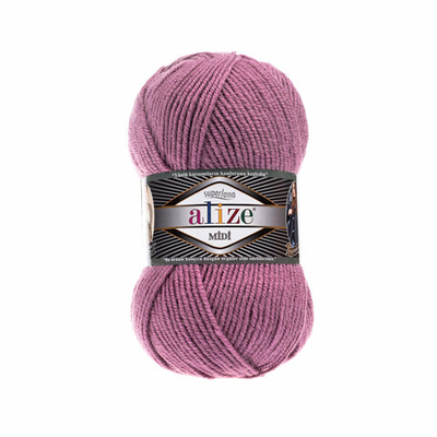 Пряжа Alize (Ализе) Superlana Midi / уп.5 мот. по 100 г, 170м, 028 ярко-сухая роза А