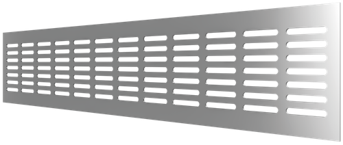 Решетка переточная алюминиевая с анодированным покрытием 480x80, Silver 4808DP Al Silver