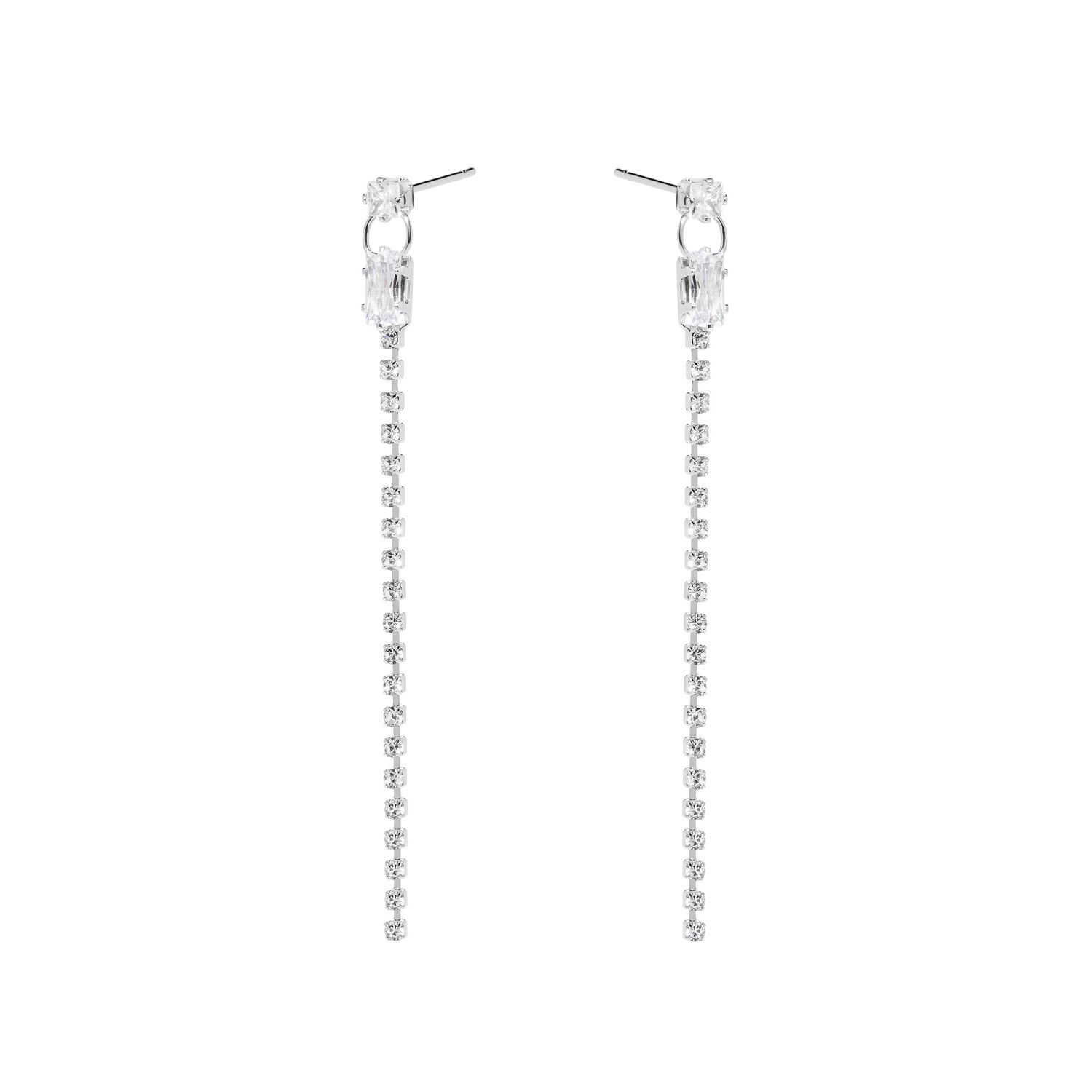 Серьги Poussettes With Baguette