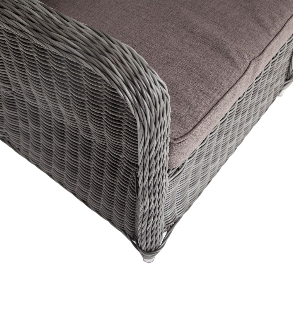 "Гляссе" кресло плетеное из искусственного ротанга, цвет графит