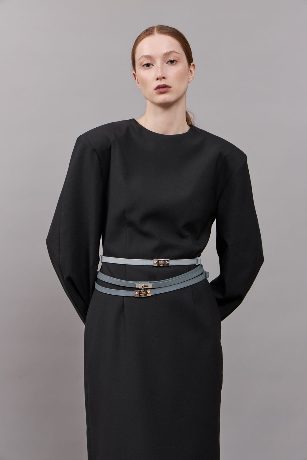 ТОНКИЙ РЕМЕНЬ С ЗАМОЧКОМ SILVER GREY