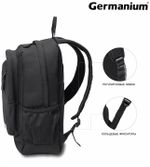 Рюкзак GERMANIUM "S-09" универсальный, с отделением для ноутбука, уплотненная спинка, черный, 44х30х14 см, 226956