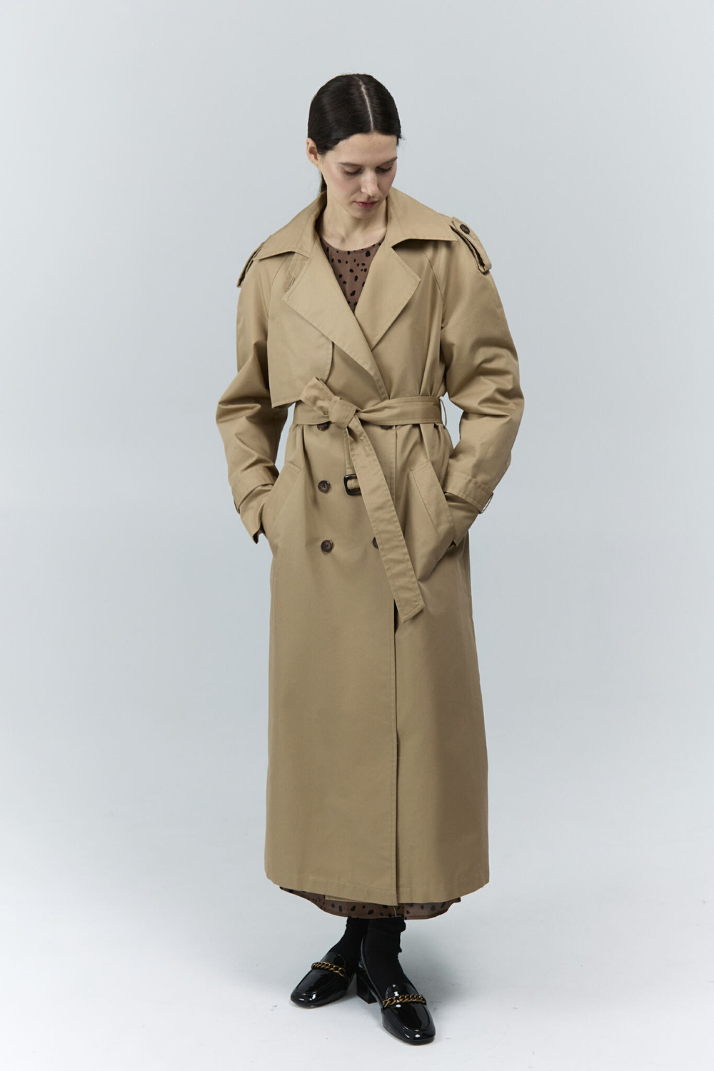 Тренч двубортный