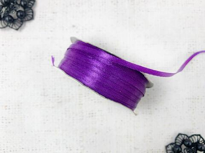 Лента атласная, ш. 3 мм, фиолетовый