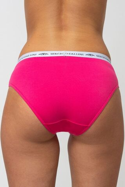 Женские трусы-слипы с узкой резинкой (Размер: S) (Цвет: ярко-розовый)