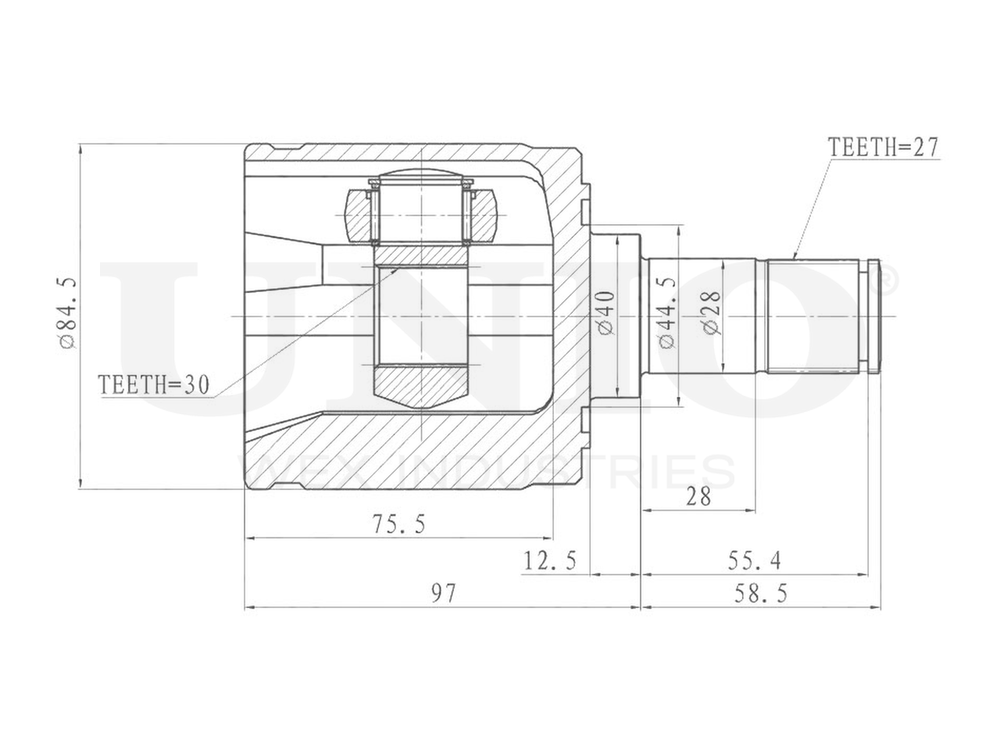 ШРУС внутренний правый UNIO CVJ-30179