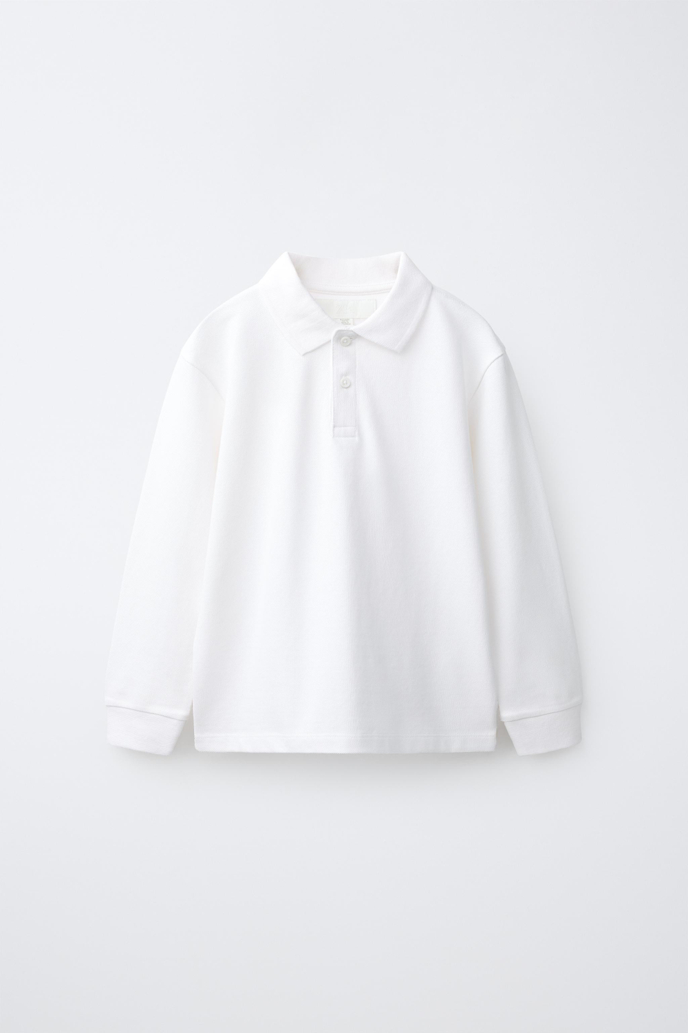 ZARA ОДНОТОННОЕ ПОЛО, БЕЛЫЙ