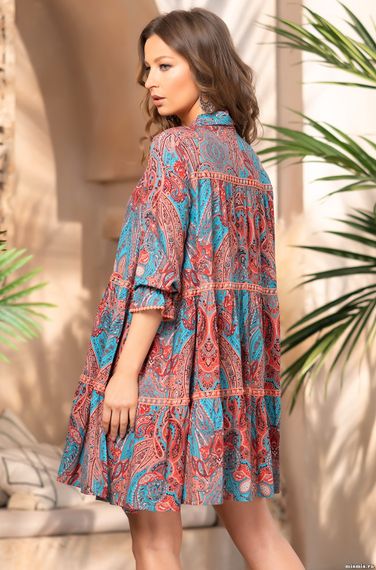 Платье рубашка  MIA-Amore ATHENA АФИНА 1649 коралл