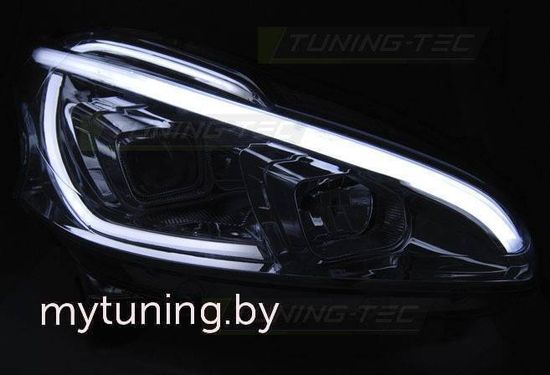 Передние фары TUBE LIGHT CHROME для Peugeot 208