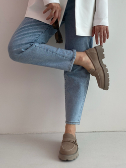 Лоферы из натуральной замши