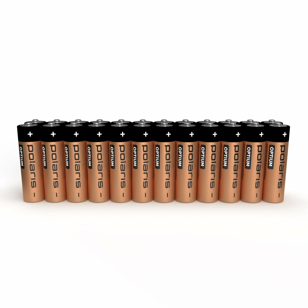 Батарейки пальчиковые щелочные POLARIS PB АА (20шт) OPTIUM GerShock