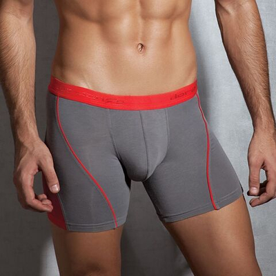 Удлинённые боксеры с ярким поясом и вставками по бокам Doreanse Modal Club (Размер: L) (Цвет: темно-серый)