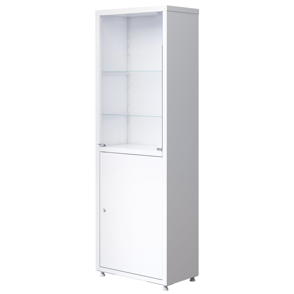 Шкаф MEG_медицинский 2секц.одноств. ШМ-01 МСК-646.02/06 ст/мет,570х320х1655