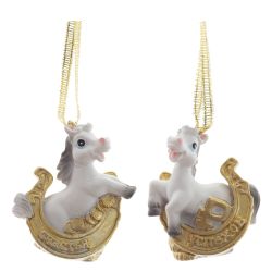 GAEM Фигурка декоративная подвесная "Лошадка", L5 W2 H5 см, 2в.