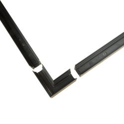 UBX-MS21-35 BLACK Коннектор для накладных магнитных шинопроводов. 35мм. Угловой. Горизонтальный. Черный. ТМ Uniel