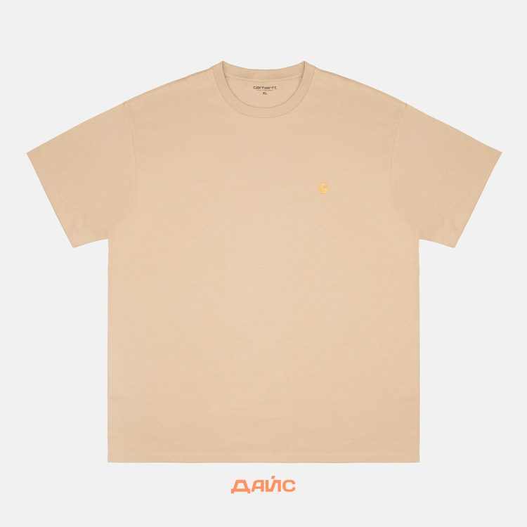 Футболка мужская Carhartt WIP Chase артикул:I026391_sable - купить в магазине Дайс