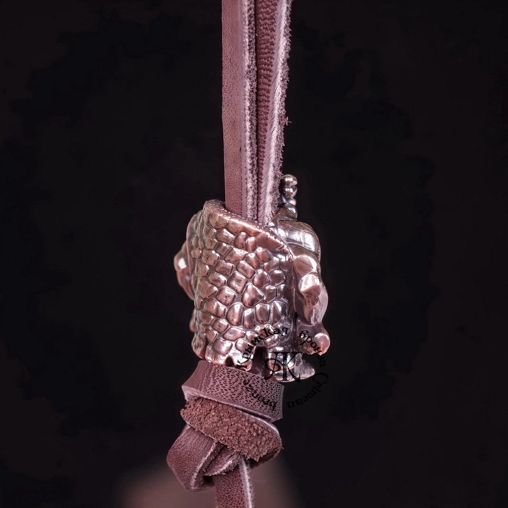 Темлячная бусина "Неандерталец" для ножей , бронза