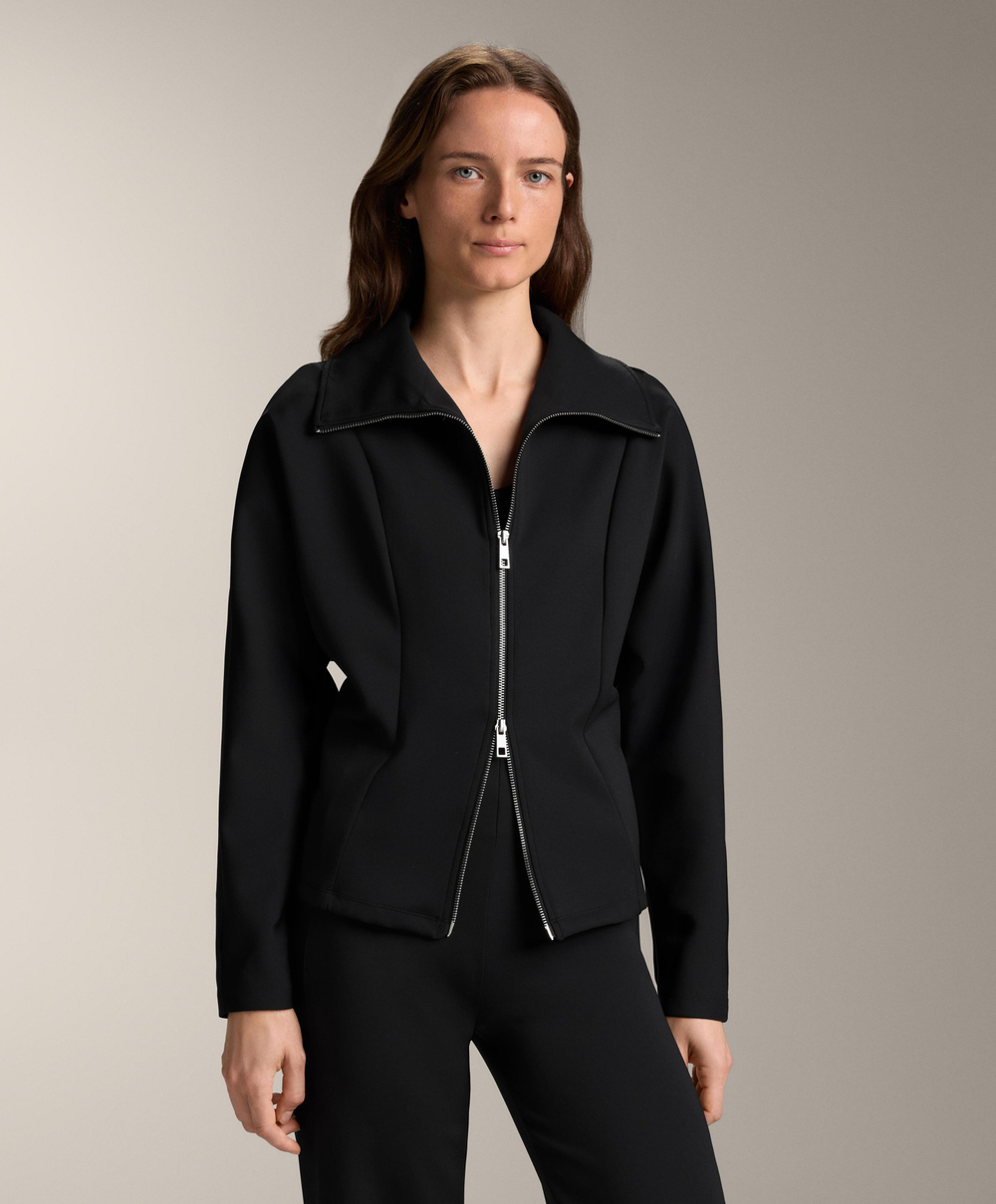 Oysho Куртка с двойной застежкой-молнией , черный