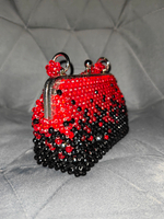 Сумка из ювелирного стекла цвет "Красно-черный"