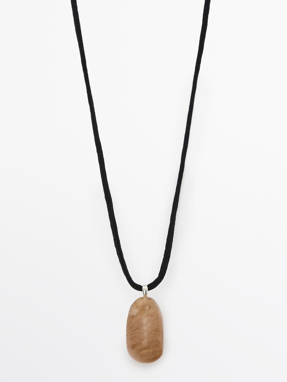 Massimo Dutti Ожерелье с натуральным камнем, горчично-желтый