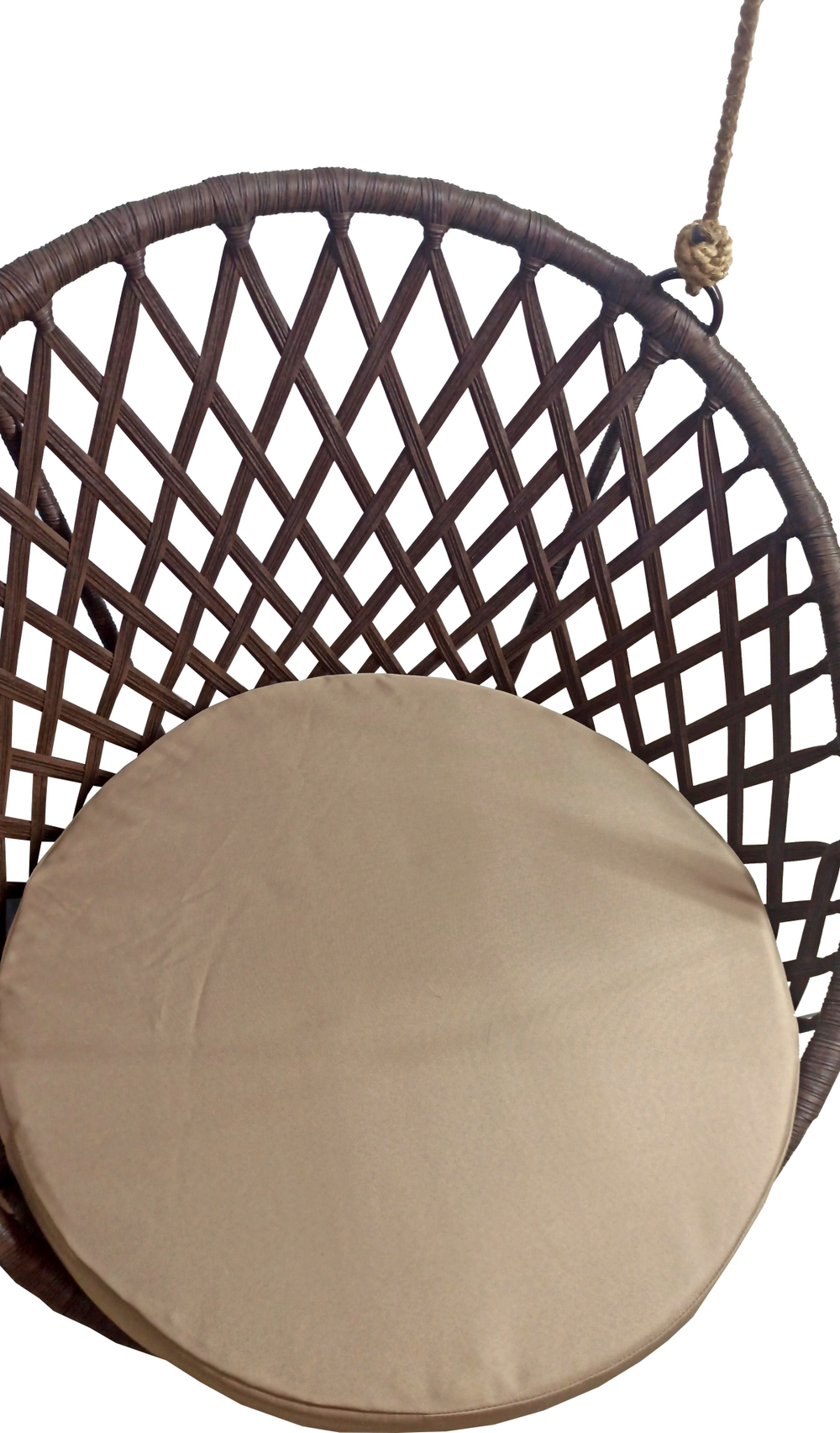 Кресло подвесное Майорка арт.М455-МТ009 (корзн.тем -корич.,подуш. беж. 1 уп. (В))