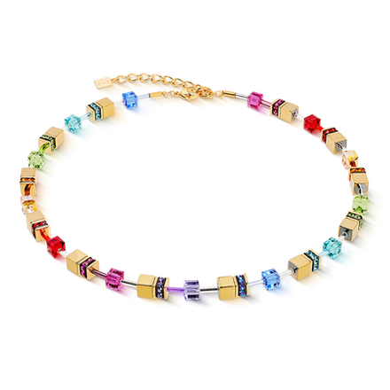 Колье Coeur de Lion Multicolour Rainbow-Gold 3015/10-1535