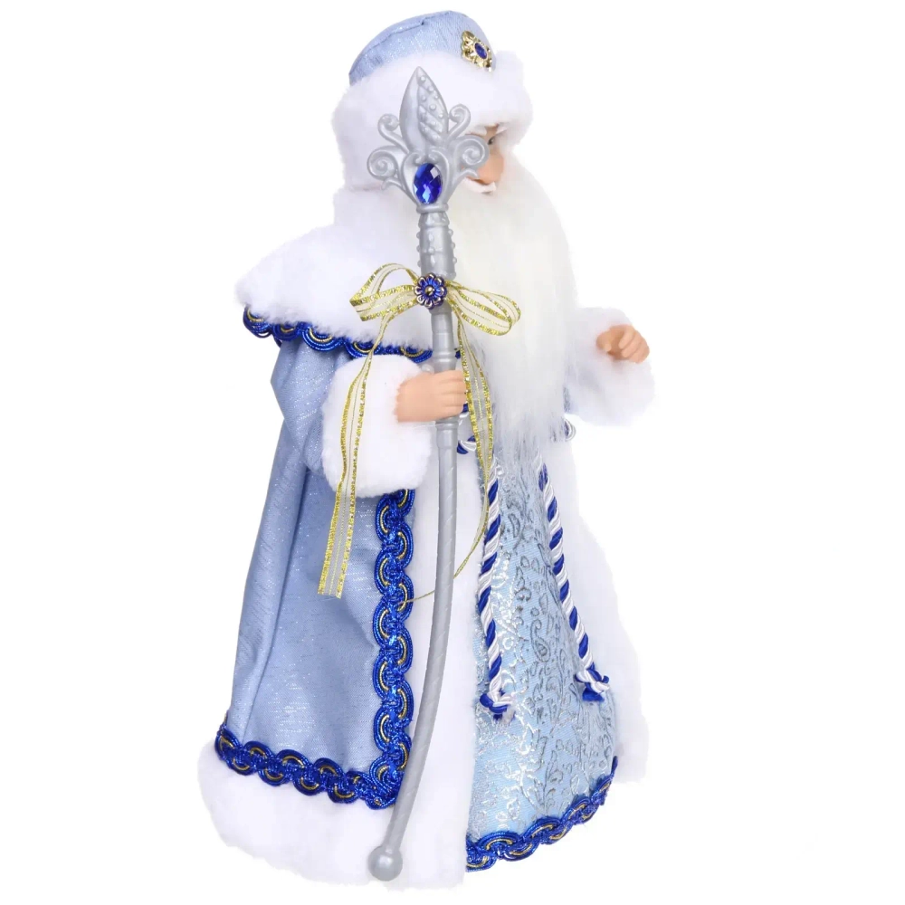 Дед Мороз «Волшебный праздник» 40 см в голубой шубке