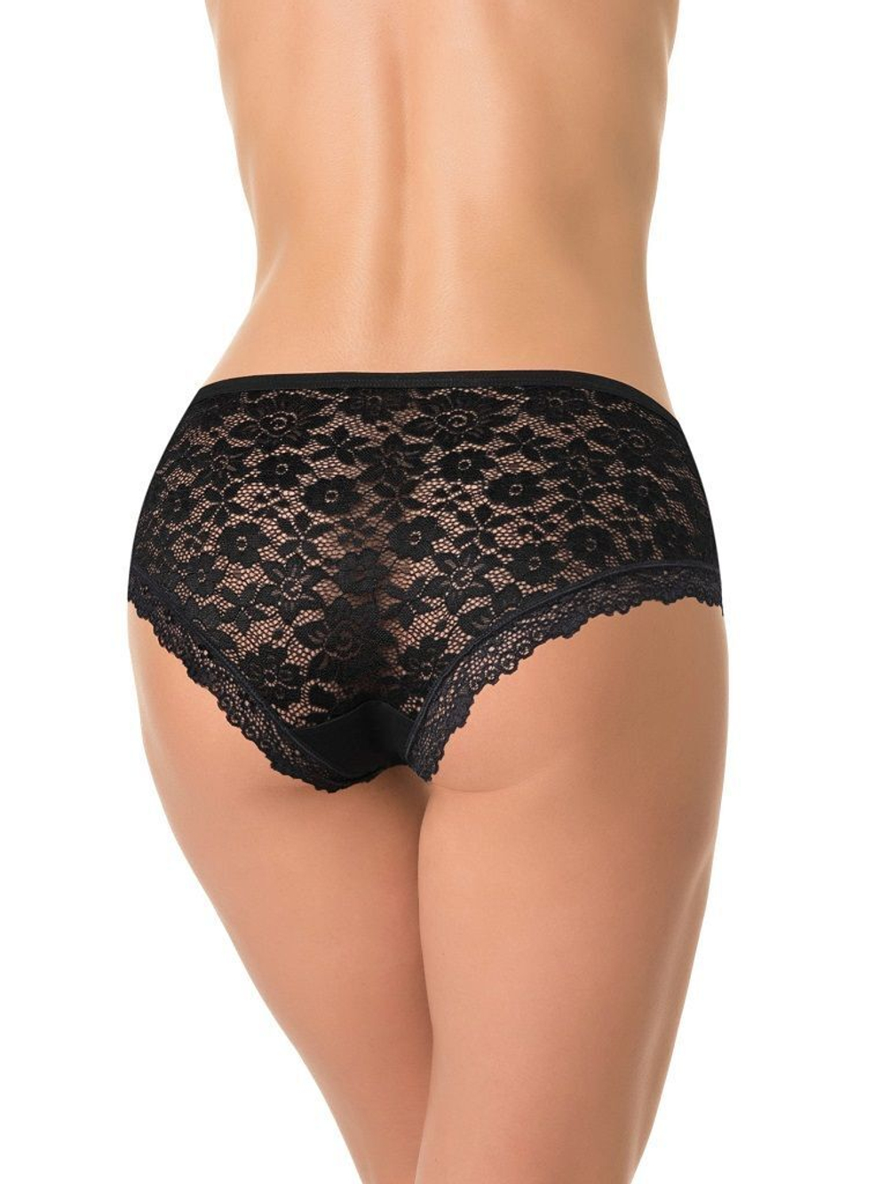 Трусики-слипы с ажурной задней частью (Размер: S) (Цвет: бежевый)