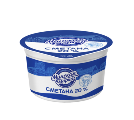 Сметана "Минская марка" 20,0%,180 г