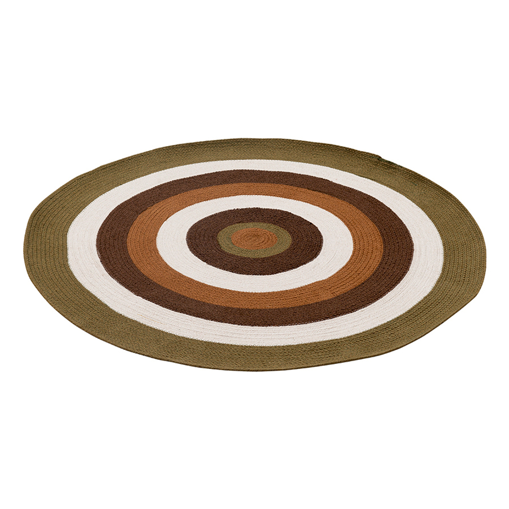 Ковер из хлопка target коричневого цвета из коллекции ethnic, D120 см