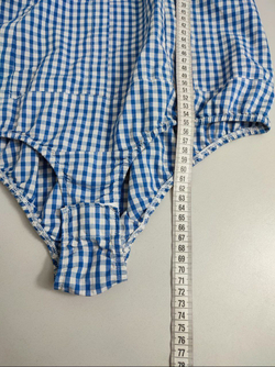 Рубашка-боди в клетку 46 размер