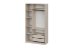 Шкаф для одежды распашной с полками и ящиками Меланж 120х51х221 см