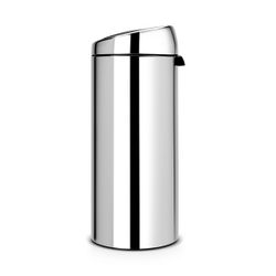 Ведро для мусора Brabantia Touch Bin полированная сталь 30л вид сбоку