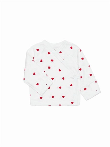 Распашонка-кимоно Сердечки red (56,62)