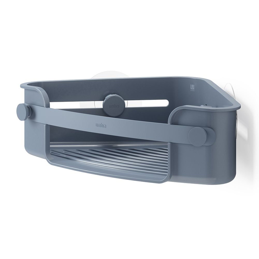 Органайзер для душа Flex Adhesive угловой, голубой